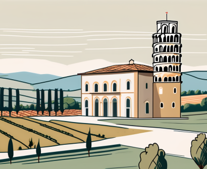 A quaint international school building situated in the italian countryside