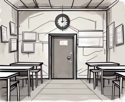 A classroom setting in malaysia with symbolic barriers such as a locked door