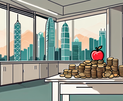 A classroom setting in hong kong with a view of the city skyline