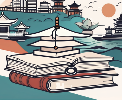 A stack of books on education and language learning