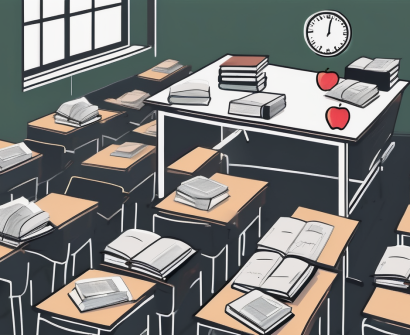 A classroom scene in hong kong with scattered textbooks