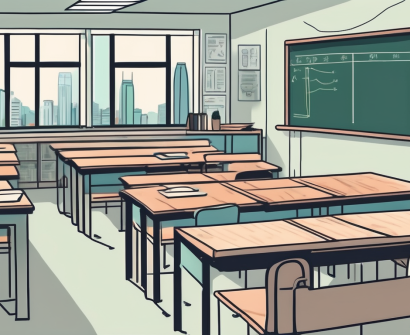 A classroom setting in hong kong with various educational tools and resources