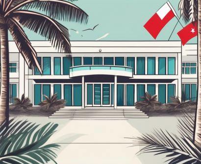 An international school building in the maldives