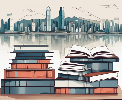 A bustling hong kong cityscape with notable landmarks