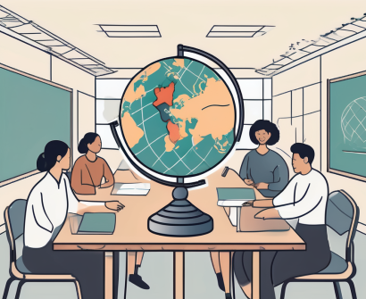 A classroom with diverse cultural elements