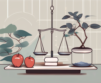 A tranquil chinese classroom setting with elements symbolizing wellness
