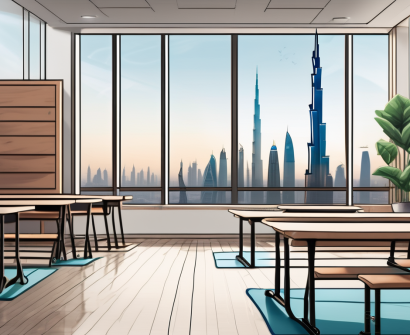 A tranquil classroom setting in dubai