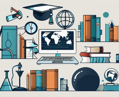 Various educational tools such as a microscope