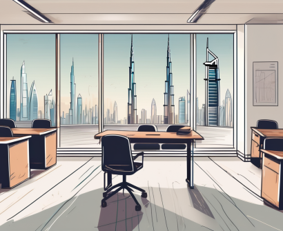 A classroom with diverse educational tools and an empty teacher's desk