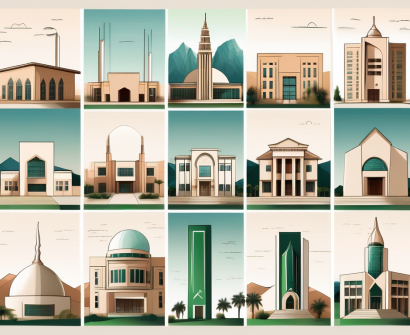 A collection of nine different school buildings