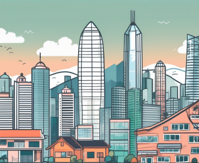 Nine different buildings representing various childcare facilities