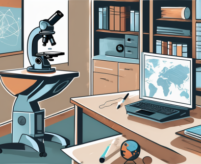 A classroom scene with various educational tools and elements symbolizing the different teaching standards at the ipgce