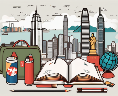 A diverse array of international school supplies