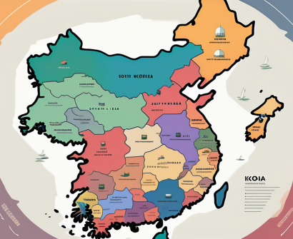 A stylized map of south korea