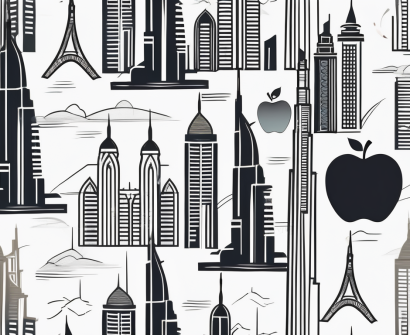 The iconic dubai skyline with recognizable landmarks like the burj khalifa