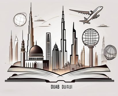 Several iconic dubai landmarks