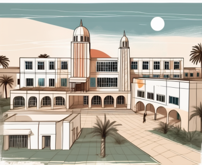 A diverse collection of international school buildings in tunisia