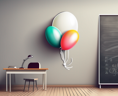 A deflated balloon with a percentage sign on it