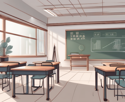 A classroom setting in china with teaching materials