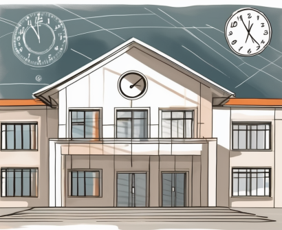 A few international school buildings in austria with a calendar and a clock