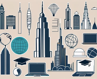 A diverse collection of school-related items such as textbooks