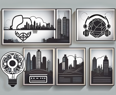 Four symbolic icons representing modern teaching techniques