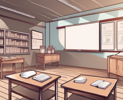 A classroom setting in china with english learning materials like textbooks