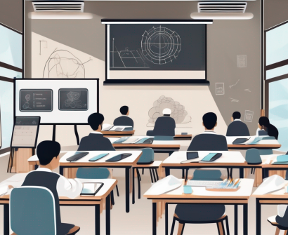 A modern classroom setting in thailand