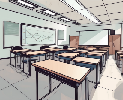 A modern classroom in malaysia equipped with advanced teaching tools