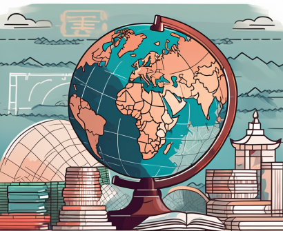 A variety of teaching tools like a globe