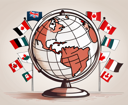 A globe with canada highlighted