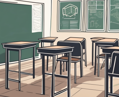 A classroom setting in malaysia with a chalkboard