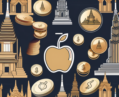 A collection of symbolic objects representing teaching (like an apple