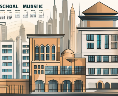 A diverse collection of school buildings representing various international styles