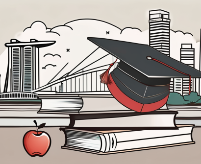 A graduation cap resting on a stack of books