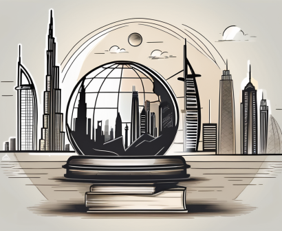 A mix of recognizable dubai landmarks