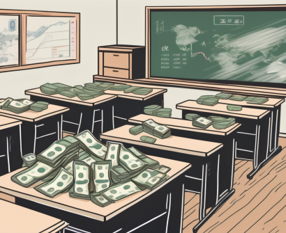 A traditional japanese classroom setting with a chalkboard