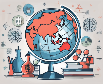 Four distinct symbols representing education and professional development