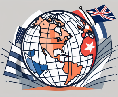 A globe with new york highlighted