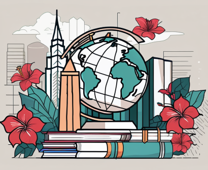 A diverse collection of educational tools such as books