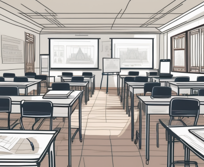 A classroom in cambodia filled with modern technological devices such as laptops