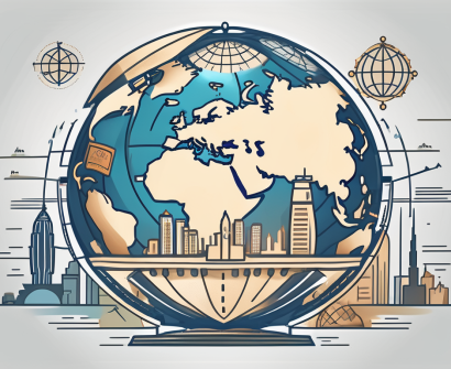 A globe with dubai highlighted