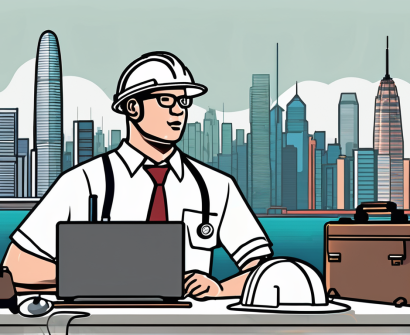 A diverse range of job tools such as a hard hat