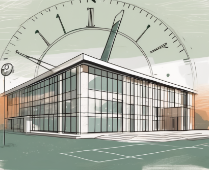 An international school building in ireland with a calendar and a clock