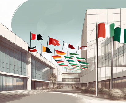 A diverse array of international school buildings in dubai