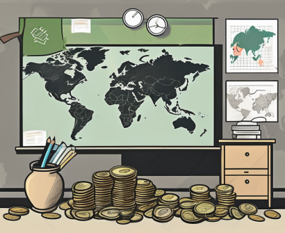 A classroom setting in malaysia with a chalkboard