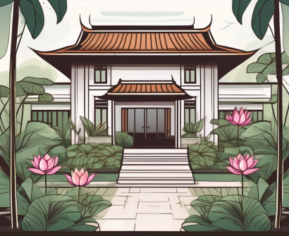 A serene thai school environment