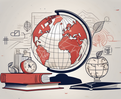 A globe focused on china