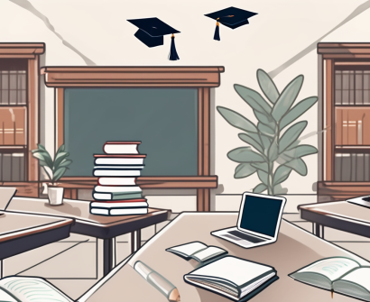 A classroom setting in thailand with various education tools like books