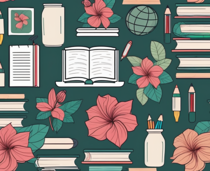 A diverse array of school supplies like books